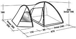 Zelte Eclipse 500 5 Personen-Kuppelzelt
