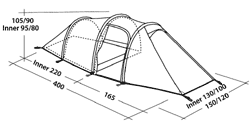 Zelte - ROBENS-Voyager 2EX - 2 Personen-Leichtzelt